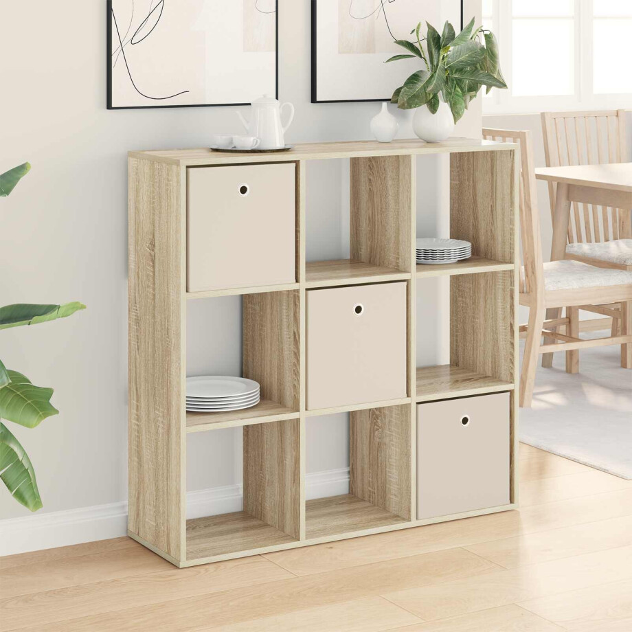 vidaXL Dressoir met lade Sonoma Eiken 102 x 31 x 99,5 cm afbeelding 1