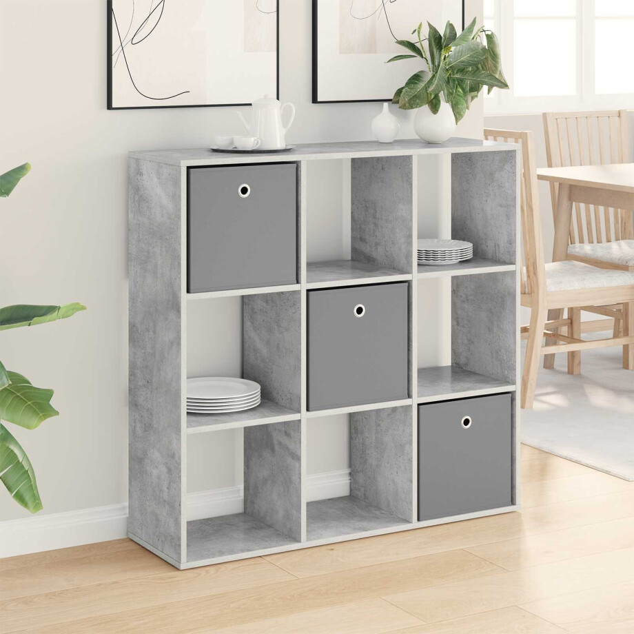 vidaXL Dressoir met lade Beton Grijs 102 x 31 x 99,5 cm vidaXL Dressoir met lade Beton Grijs 102 x 31 x 99,5 cm afbeelding 1