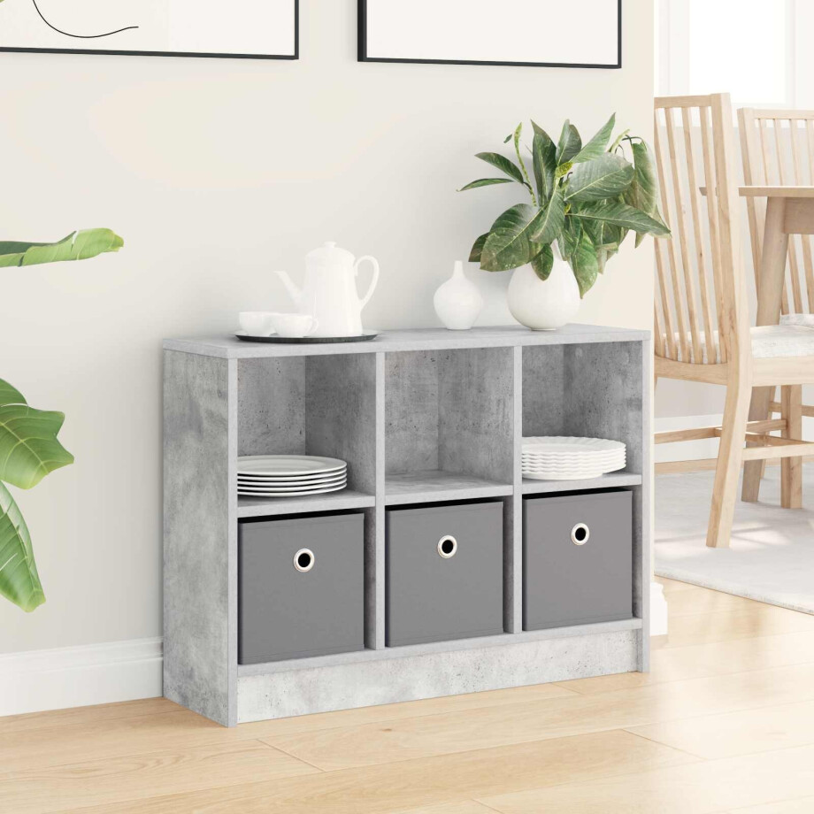 vidaXL Dressoir met lade Beton Grijs 73,5 x 22,5 x 53,5 cm afbeelding 1