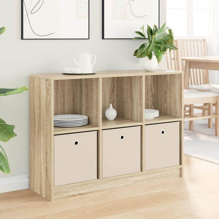 vidaXL Dressoir met lade Sonoma Eiken 102 x 32 x 73,5 cm afbeelding 1