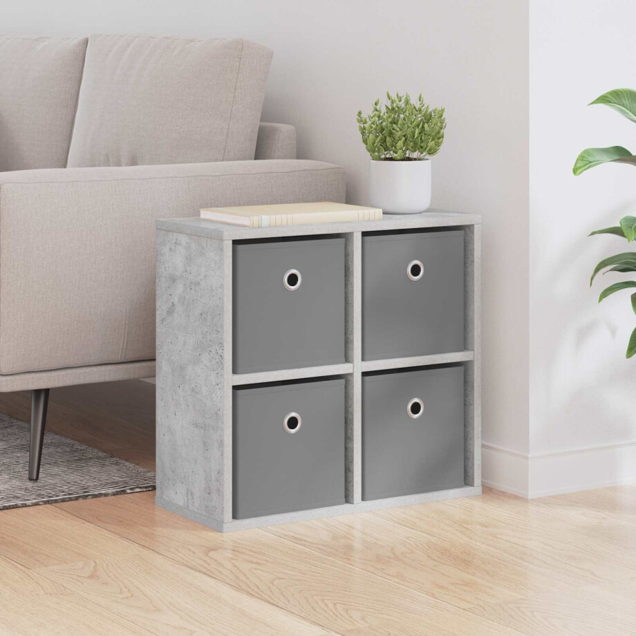 vidaXL Dressoir met lade Beton Grijs 49,5 x 22 x 47 cm afbeelding 1