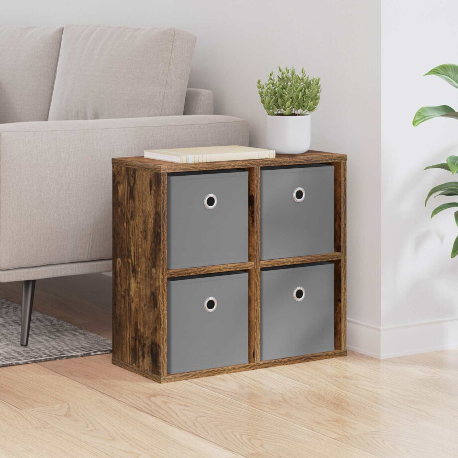 vidaXL Dressoir met lade Gerookt eiken 49,5 x 22 x 47 cm vidaXL Dressoir met lade Gerookt eiken 49,5 x 22 x 47 cm afbeelding 1