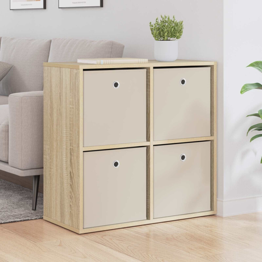 vidaXL Dressoir met lade Sonoma Eiken 68,5 x 32 x 67 cm afbeelding 1