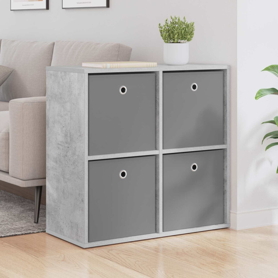 vidaXL Dressoir met lade Beton Grijs 68,5 x 32 x 67 cm afbeelding 1