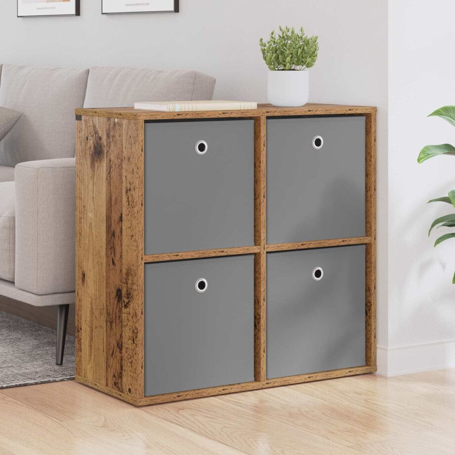 vidaXL Dressoir met lade Oudhout 68,5 x 32 x 67 cm afbeelding 1