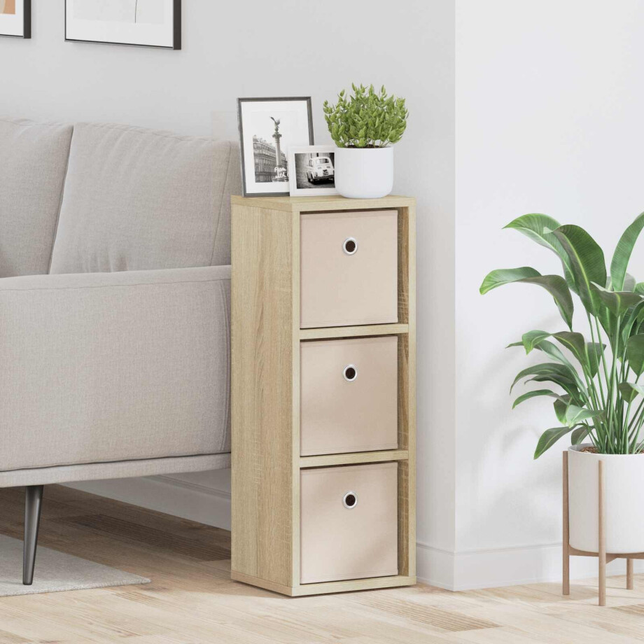 vidaXL Dressoir met lade Sonoma Eiken 25,5 x 22 x 69,5 cm afbeelding 1