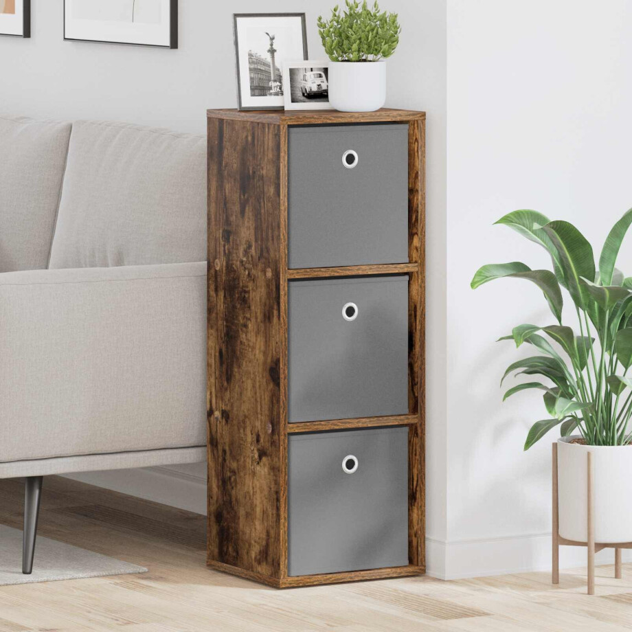 vidaXL Dressoir met lade Gerookt eiken 30,5 x 27 x 84,5 cm vidaXL Dressoir met lade Gerookt eiken 30,5 x 27 x 84,5 cm afbeelding 1