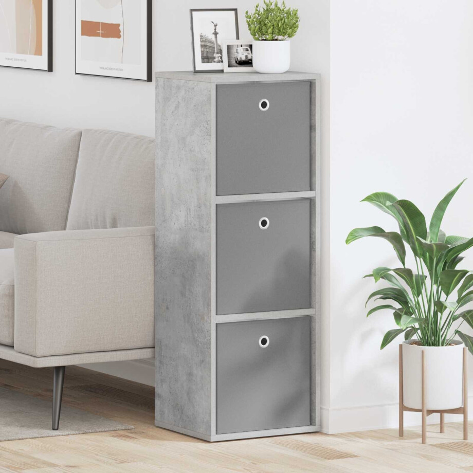 vidaXL Dressoir met lade Beton Grijs 35 x 32 x 99,5 cm vidaXL Dressoir met lade Beton Grijs 35 x 32 x 99,5 cm afbeelding 1