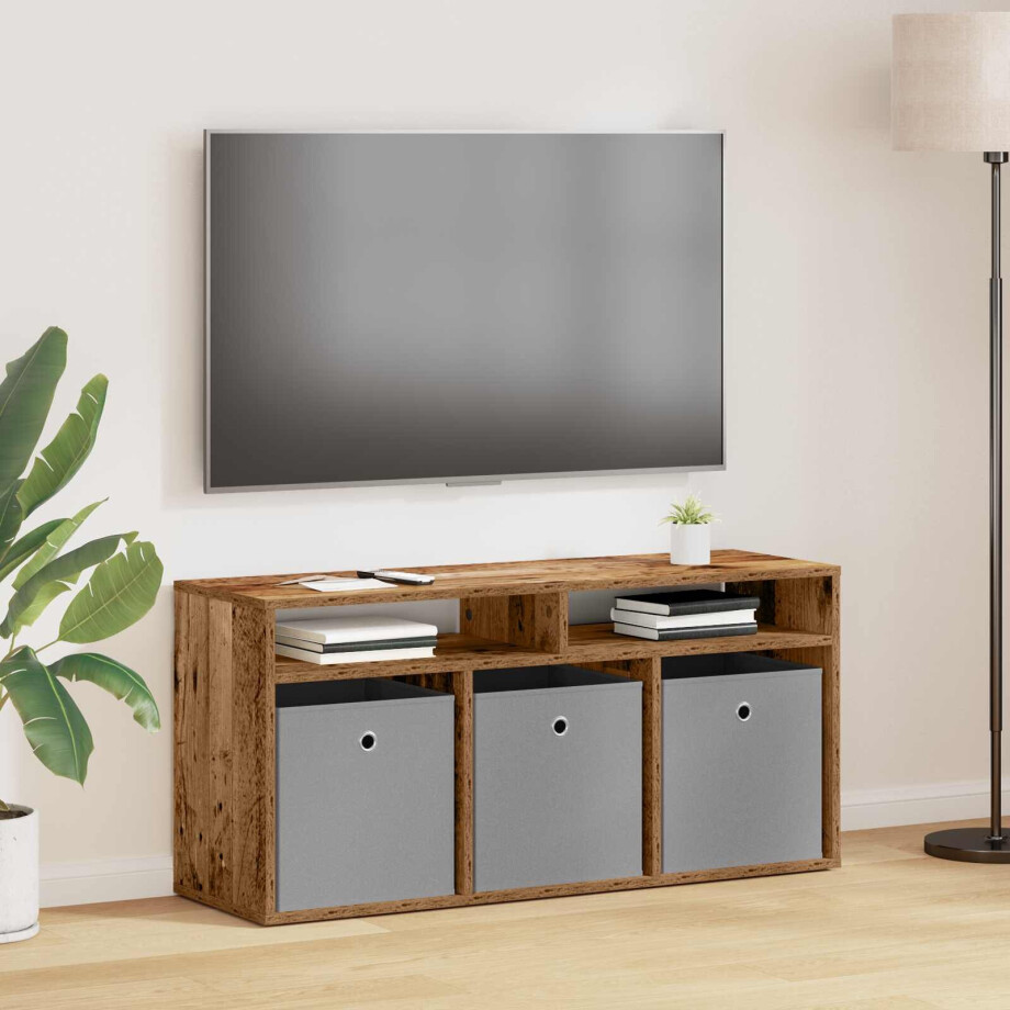 vidaXL Laagkast met lade Oudhout 102 x 32 x 48,5 cm vidaXL Laagkast met lade Oudhout 102 x 32 x 48,5 cm afbeelding 1