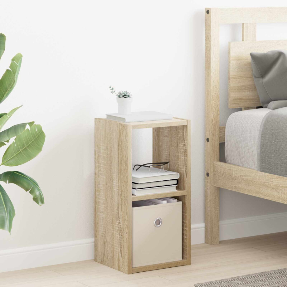 vidaXL Nachtkastje Sonoma Eiken 25,5 x 22 x 49,5 cm Bewerkt hout afbeelding 1