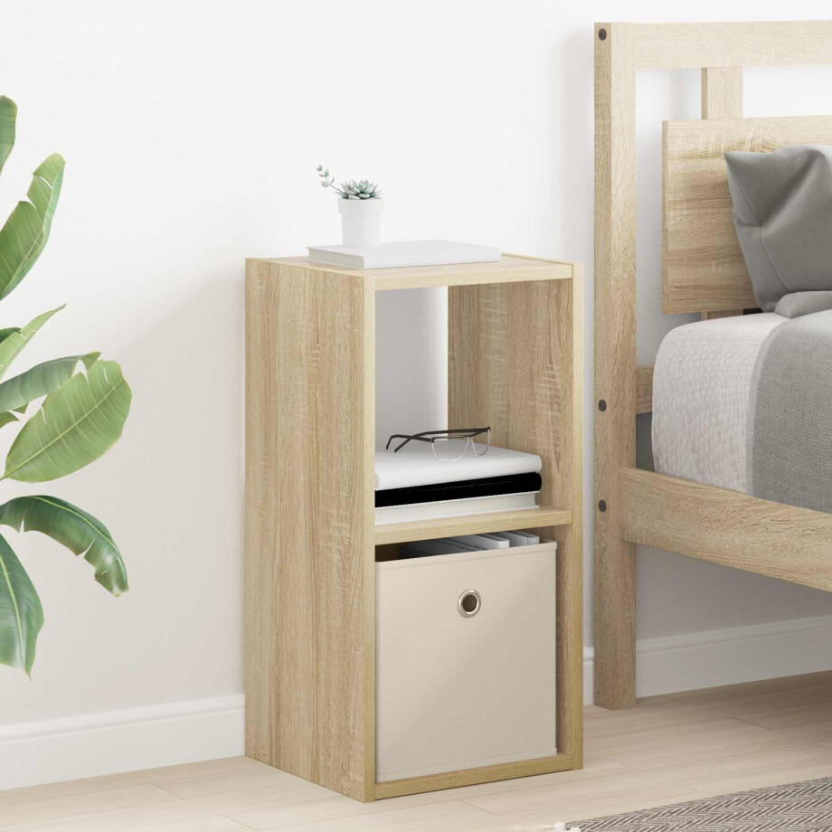 vidaXL Nachtkastje Sonoma Eiken 30,5 x 27 x 59,5 cm Bewerkt hout afbeelding 1