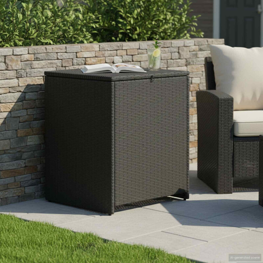 vidaXL Kussenbox 55 x 55 x 69 cm staal afbeelding 1