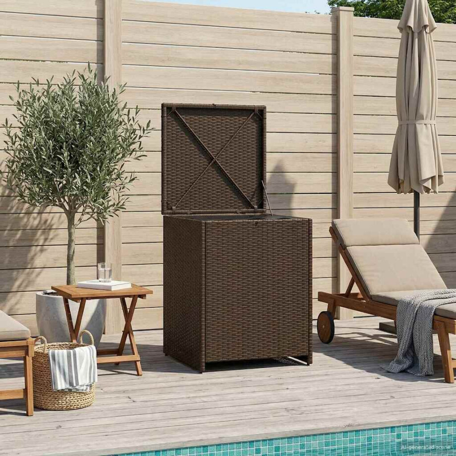 vidaXL Kussenbox 55 x 55 x 69 cm staal afbeelding 1