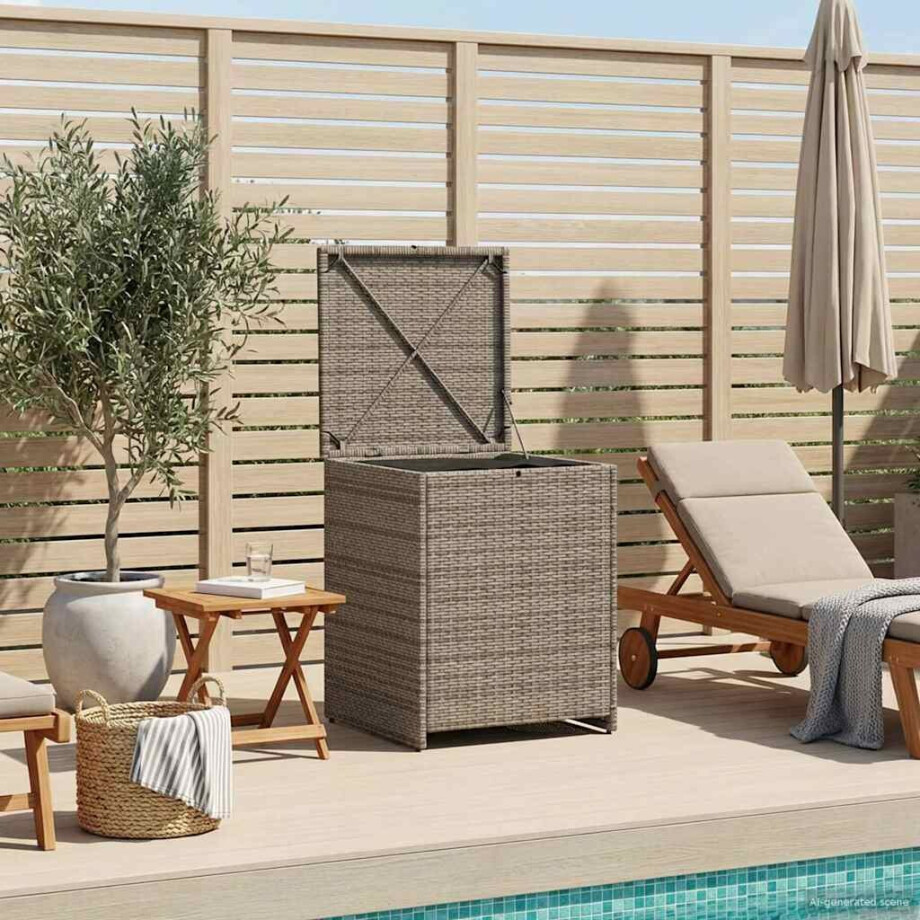 vidaXL Kussenbox 55 x 55 x 69 cm staal afbeelding 1