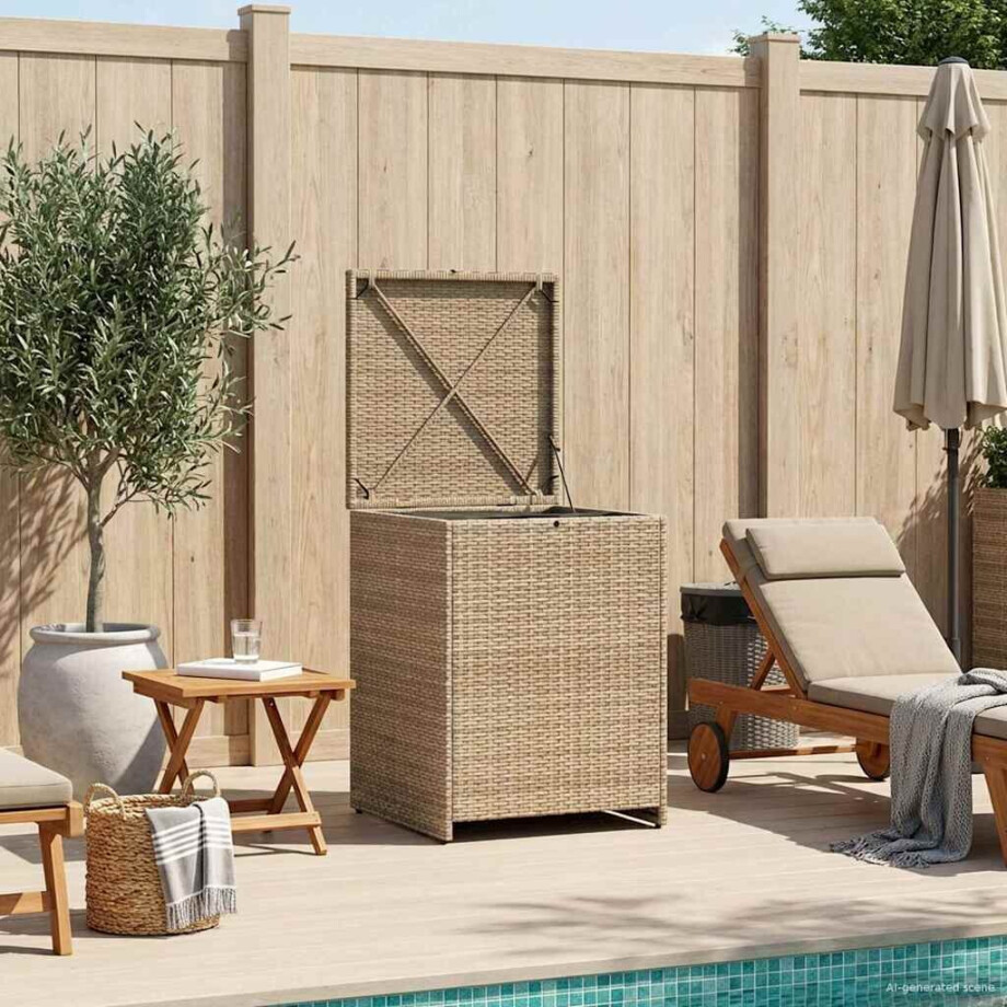 vidaXL Kussenbox 55 x 55 x 69 cm staal afbeelding 1