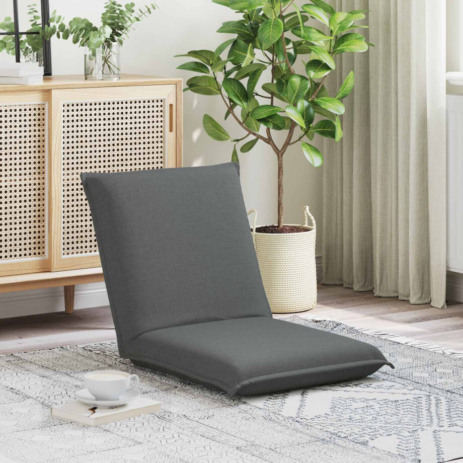 vidaXL Verstelbare vlo stoelen Donkergrijs Stof vidaXL Verstelbare vlo stoelen Donkergrijs Stof afbeelding 1