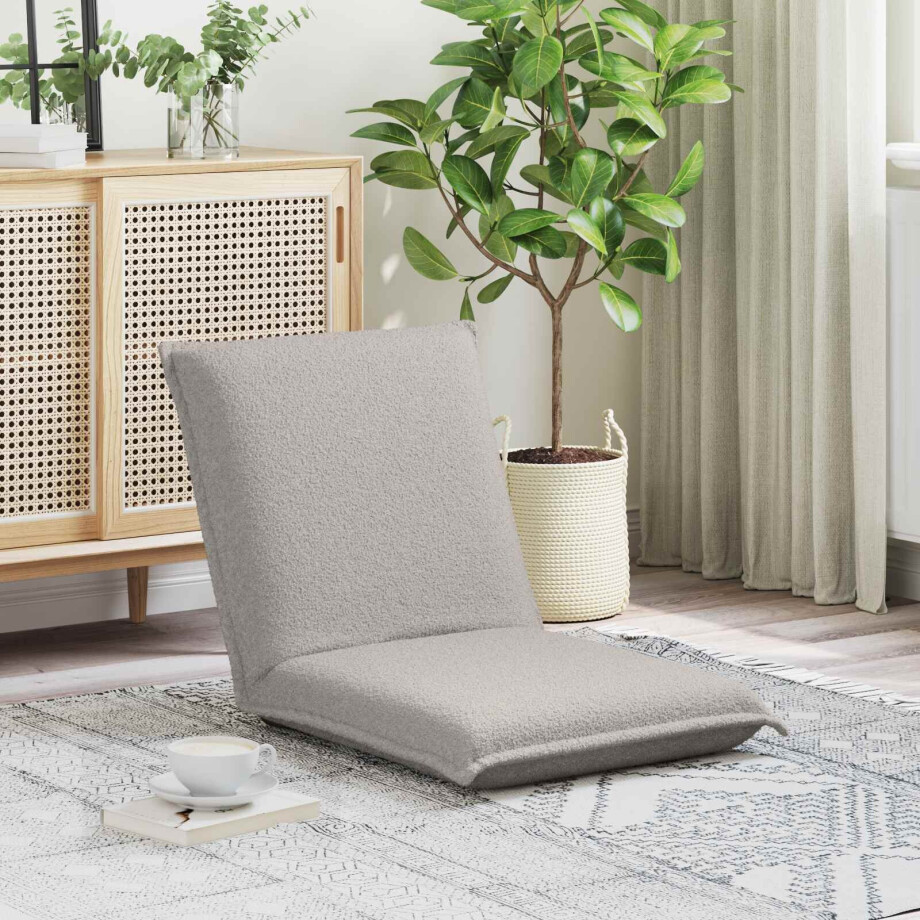 vidaXL Verstelbare vlo stoelen Lichtgrijs Schapenstof vidaXL Verstelbare vlo stoelen Lichtgrijs Schapenstof afbeelding 1