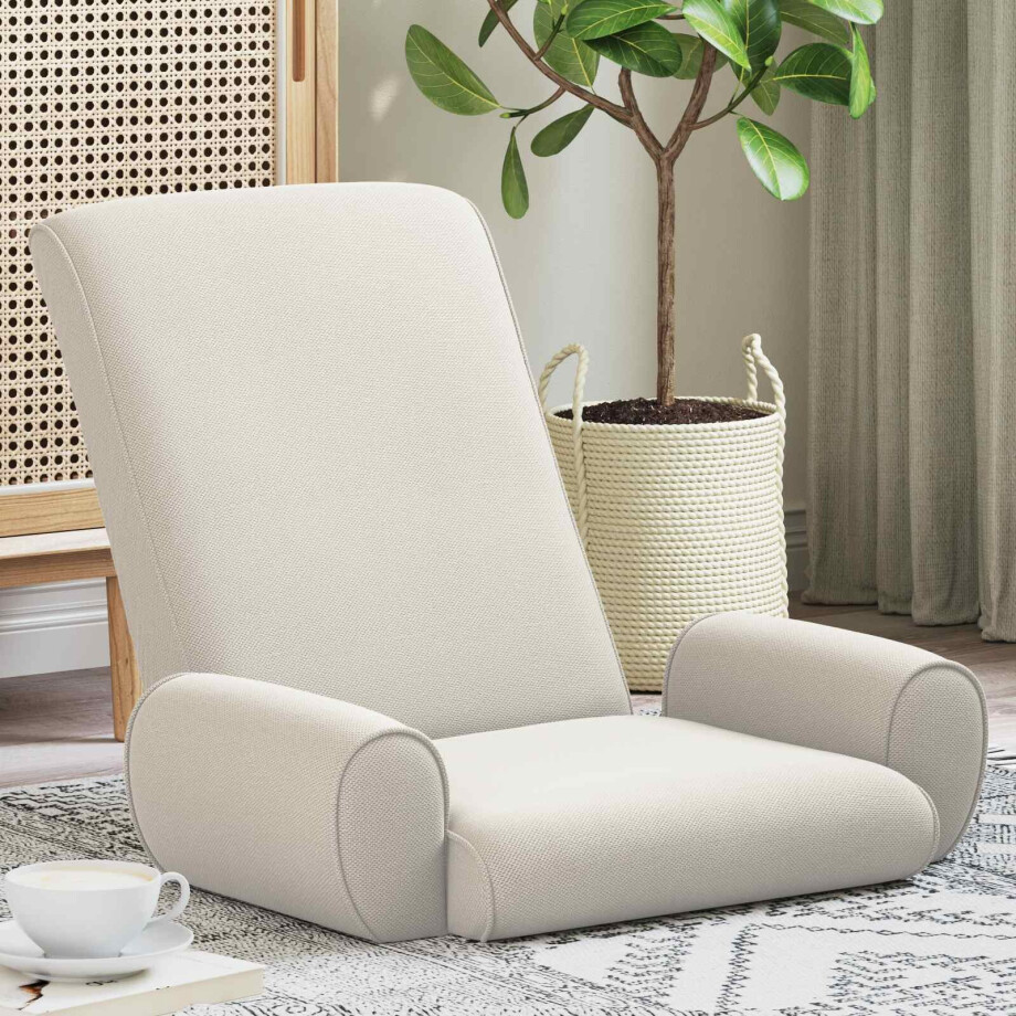 vidaXL Verstelbare vlo stoelen Havermout Grove Fluweel vidaXL Verstelbare vlo stoelen Havermout Grove Fluweel afbeelding 1