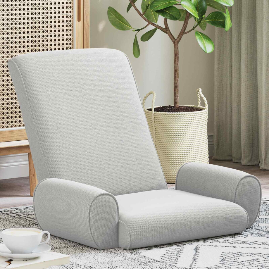 vidaXL Verstelbare vlo stoelen Lichtgrijs Grove Fluweel vidaXL Verstelbare vlo stoelen Lichtgrijs Grove Fluweel afbeelding 1