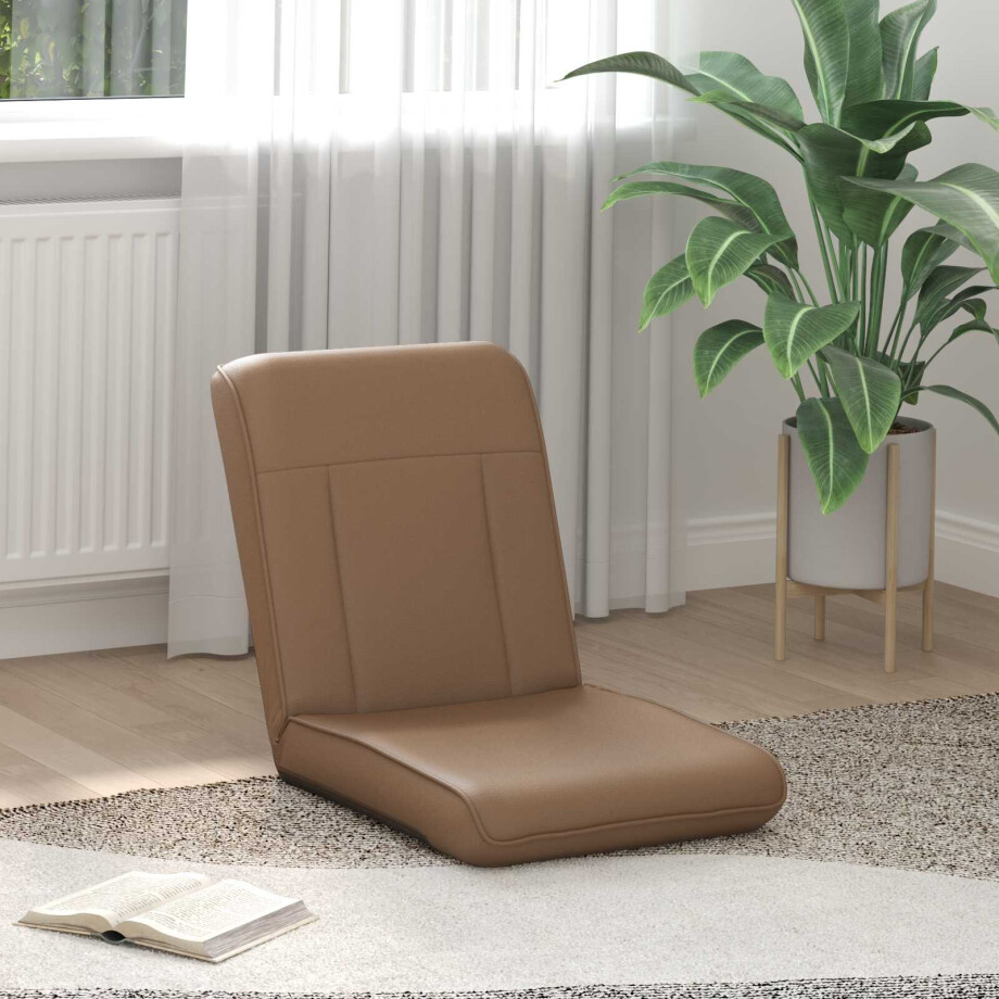 vidaXL Verstelbare vlo stoelen Cappuccino Kunstleer afbeelding 1