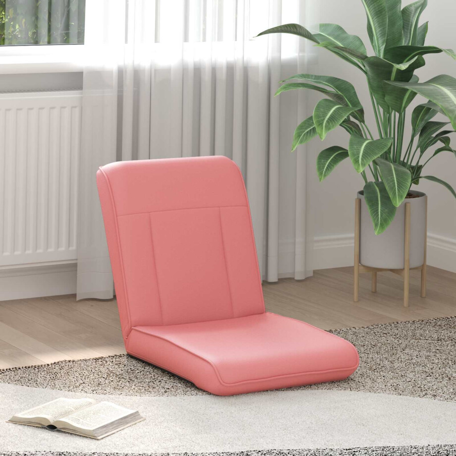 vidaXL Verstelbare vlo stoelen Roze Kunstleer afbeelding 1
