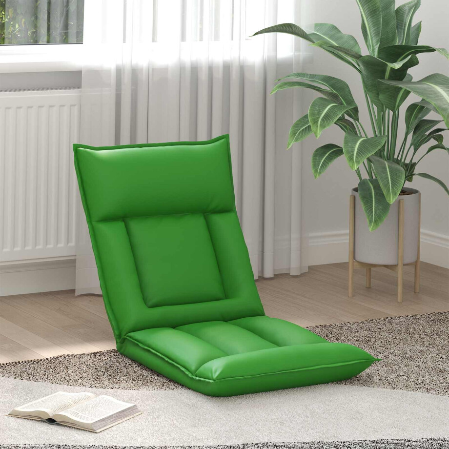 vidaXL Verstelbare vlo stoelen Grijs Kunstleer afbeelding 1