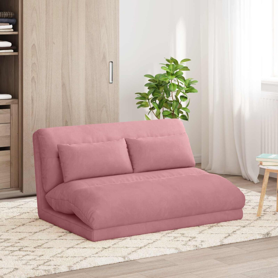 vidaXL Verstelbare vlo stoelen Roze Fluweel vidaXL Verstelbare vlo stoelen Roze Fluweel afbeelding 1