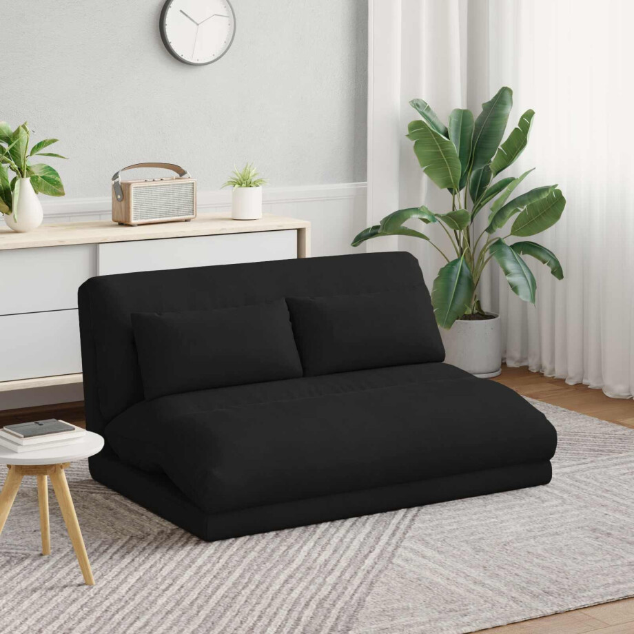 vidaXL Verstelbare vlo stoelen Zwart Fluweel vidaXL Verstelbare vlo stoelen Zwart Fluweel afbeelding 1