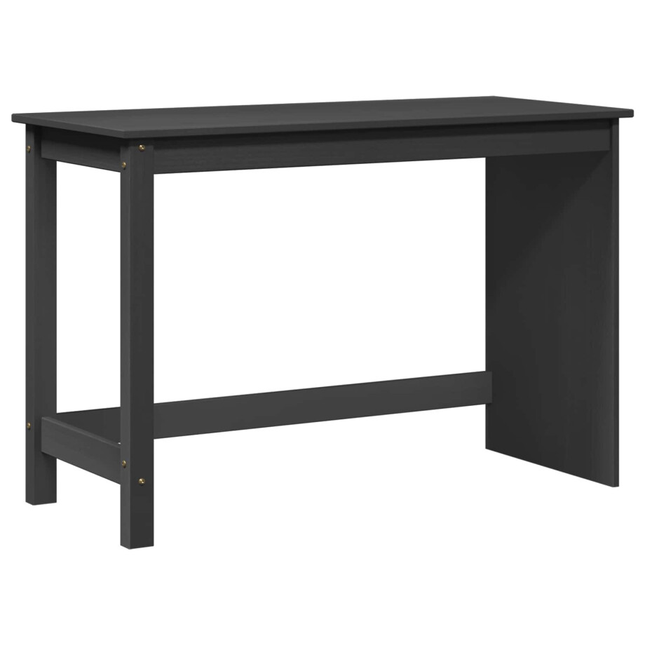 vidaXL Bureau Grijs 112 x 50 x 75 cm Massief Vurenhout afbeelding 1