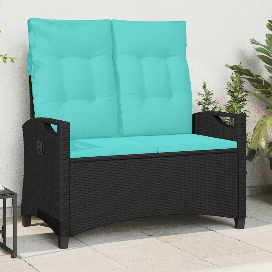 vidaXL Tuinbank met kussen 105 x 60 x 112 cm staal vidaXL Tuinbank met kussen 105 x 60 x 112 cm staal afbeelding