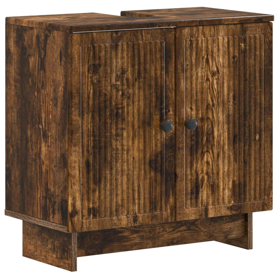 vidaXL Badkamer wastafelkast EDE Gerookt eiken 59,5 x 31,5 x 59 cm vidaXL Badkamer wastafelkast EDE Gerookt eiken 59,5 x 31,5 x 59 cm afbeelding 1