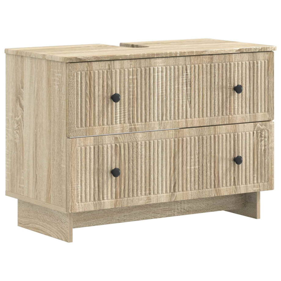 vidaXL Badkamer wastafelkast EDE Sonoma Eiken 82 x 41 x 59 cm vidaXL Badkamer wastafelkast EDE Sonoma Eiken 82 x 41 x 59 cm afbeelding 1