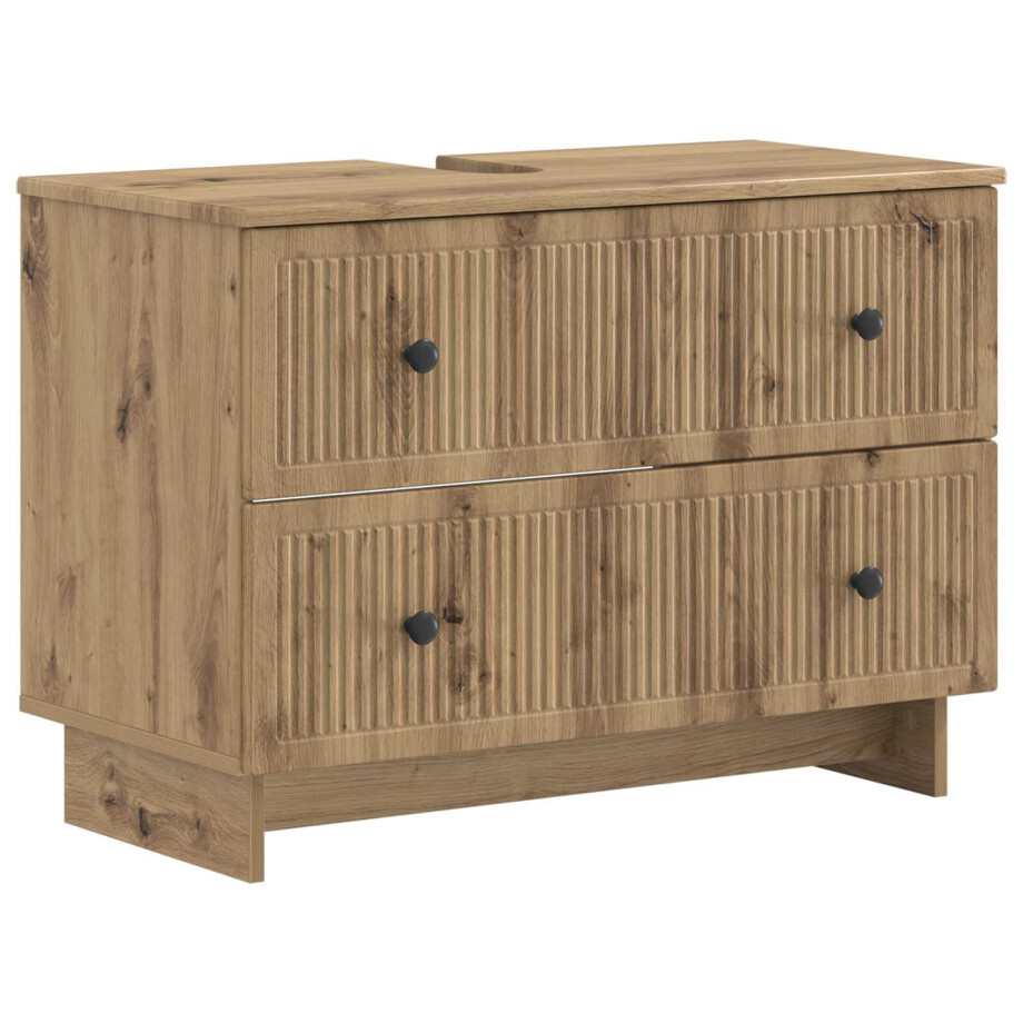 vidaXL Badkamer wastafelkast EDE Artisanaal eiken 82 x 41 x 59 cm vidaXL Badkamer wastafelkast EDE Artisanaal eiken 82 x 41 x 59 cm afbeelding 1