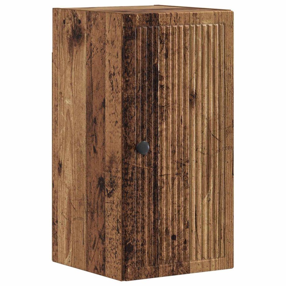 vidaXL Badkamer wandkast EDE Oud hout 30 x 31 x 59 cm Bewerkt hout afbeelding 1