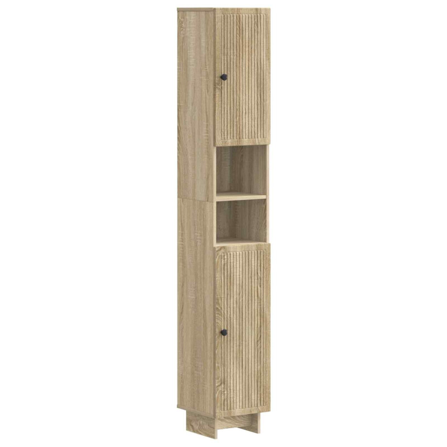 vidaXL Badkamerkast met Open Plank EDE Sonoma Eiken 30 x 31 x 190 cm afbeelding 1