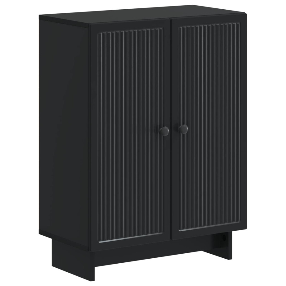 vidaXL Badkamer Opbergkast EDE Zwart 59,5 x 31 x 80 cm Bewerkt hout afbeelding 1