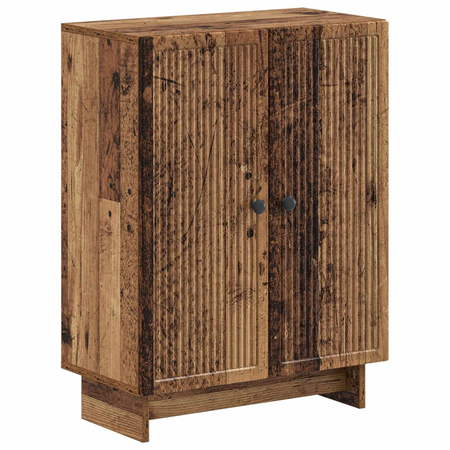 vidaXL Badkamer Opbergkast EDE Oud hout 59,5 x 31 x 80 cm Bewerkt hout afbeelding 1
