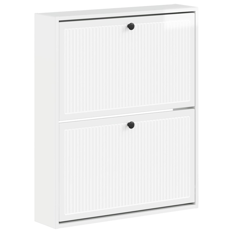vidaXL Wandgemonteerde Schoenkast EDE 71 x 17 x 86 cm Bewerkt hout afbeelding 1