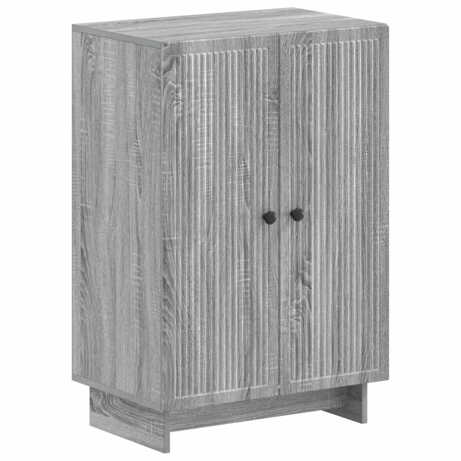 vidaXL Schoenenkast EDE 59,5 x 39,5 x 90 cm Bewerkt hout Grijs Sonoma vidaXL Schoenenkast EDE 59,5 x 39,5 x 90 cm Bewerkt hout Grijs Sonoma afbeelding 1