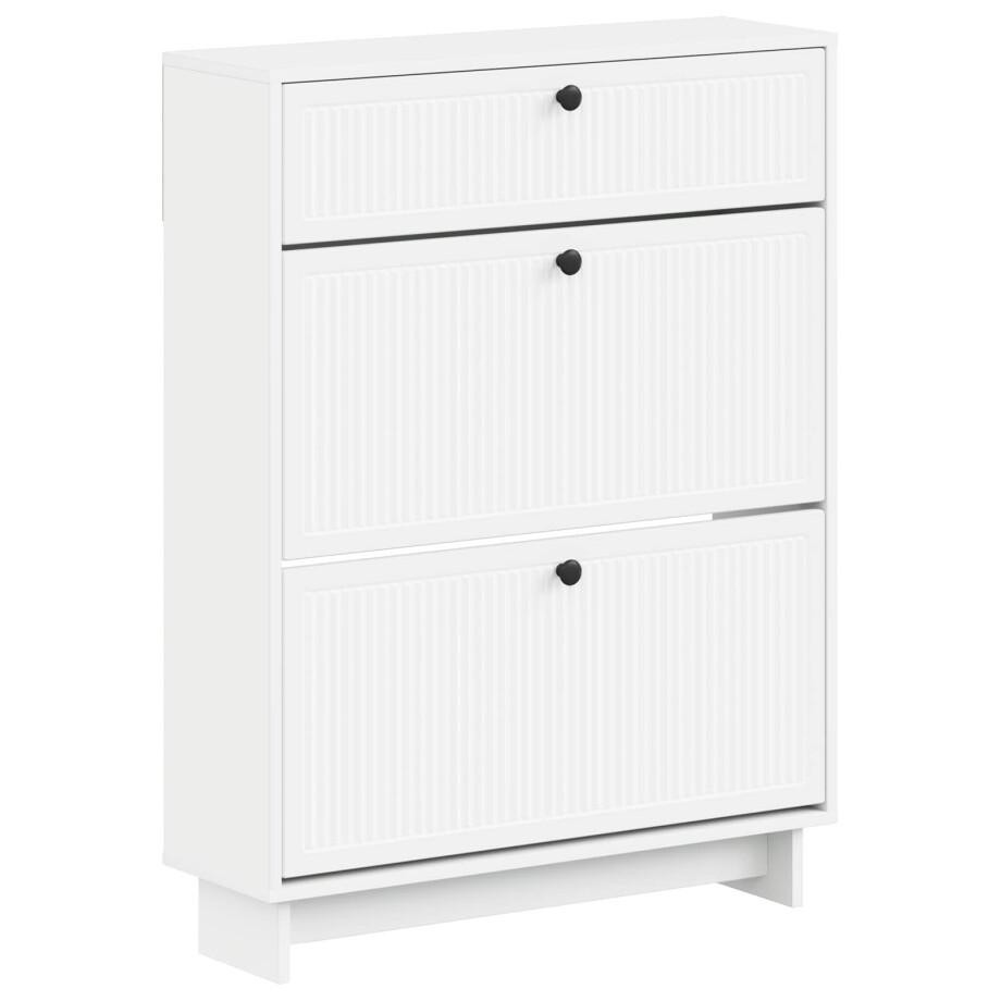 vidaXL Schoenenkast EDE 78 x 24 x 103 cm Bewerkt hout Wit afbeelding 1