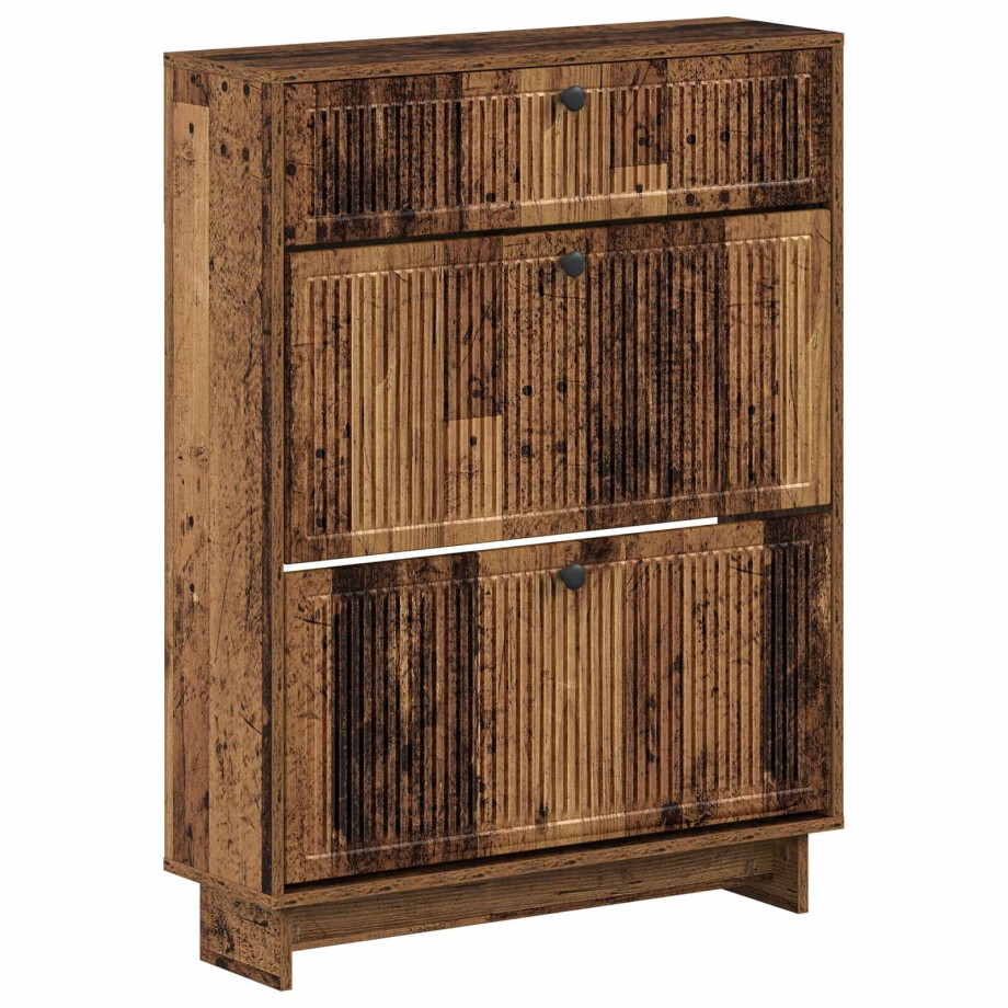 vidaXL Schoenenkast EDE 78 x 24 x 103 cm Bewerkt hout Oud hout afbeelding 1