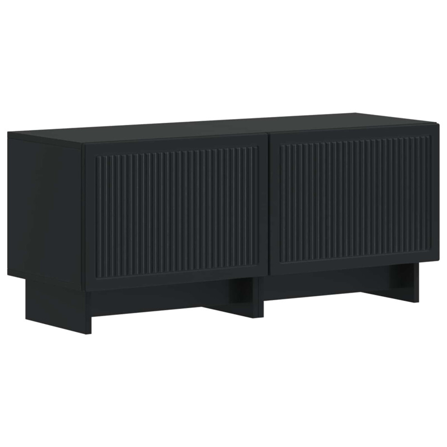 vidaXL Tv-meubel Zwart Bewerkt hout afbeelding 1