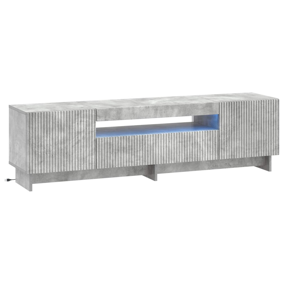 vidaXL LED tv-meubel Betongrijs Bewerkt hout vidaXL LED tv-meubel Betongrijs Bewerkt hout afbeelding 1