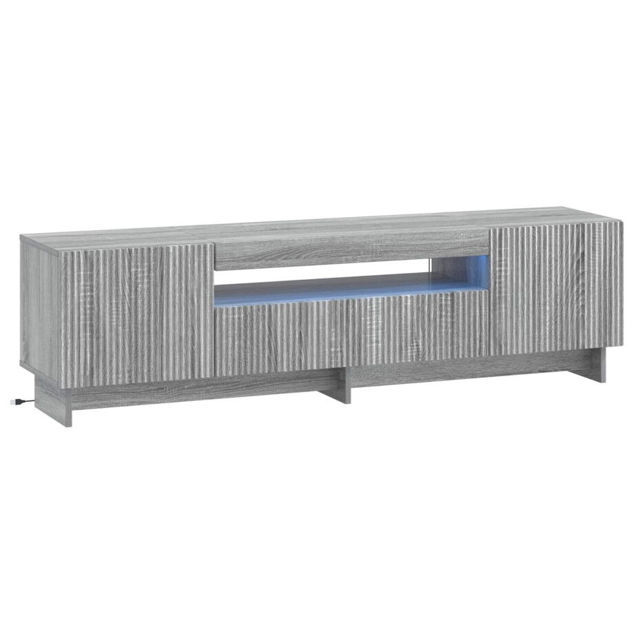 vidaXL LED tv-meubel Grijs Sonoma Bewerkt hout afbeelding 1