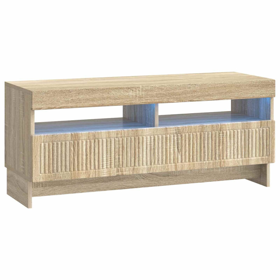 vidaXL LED tv-meubel Sonoma Eiken Bewerkt hout afbeelding 1