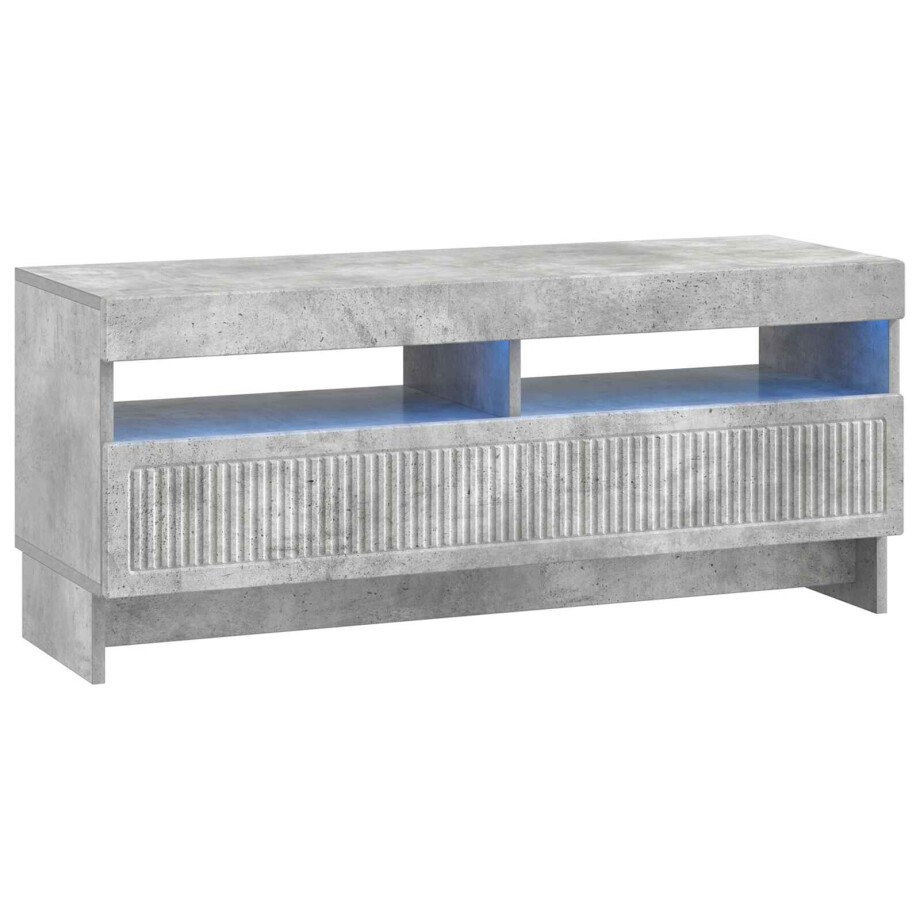 vidaXL LED tv-meubel Betongrijs Bewerkt hout vidaXL LED tv-meubel Betongrijs Bewerkt hout afbeelding 1