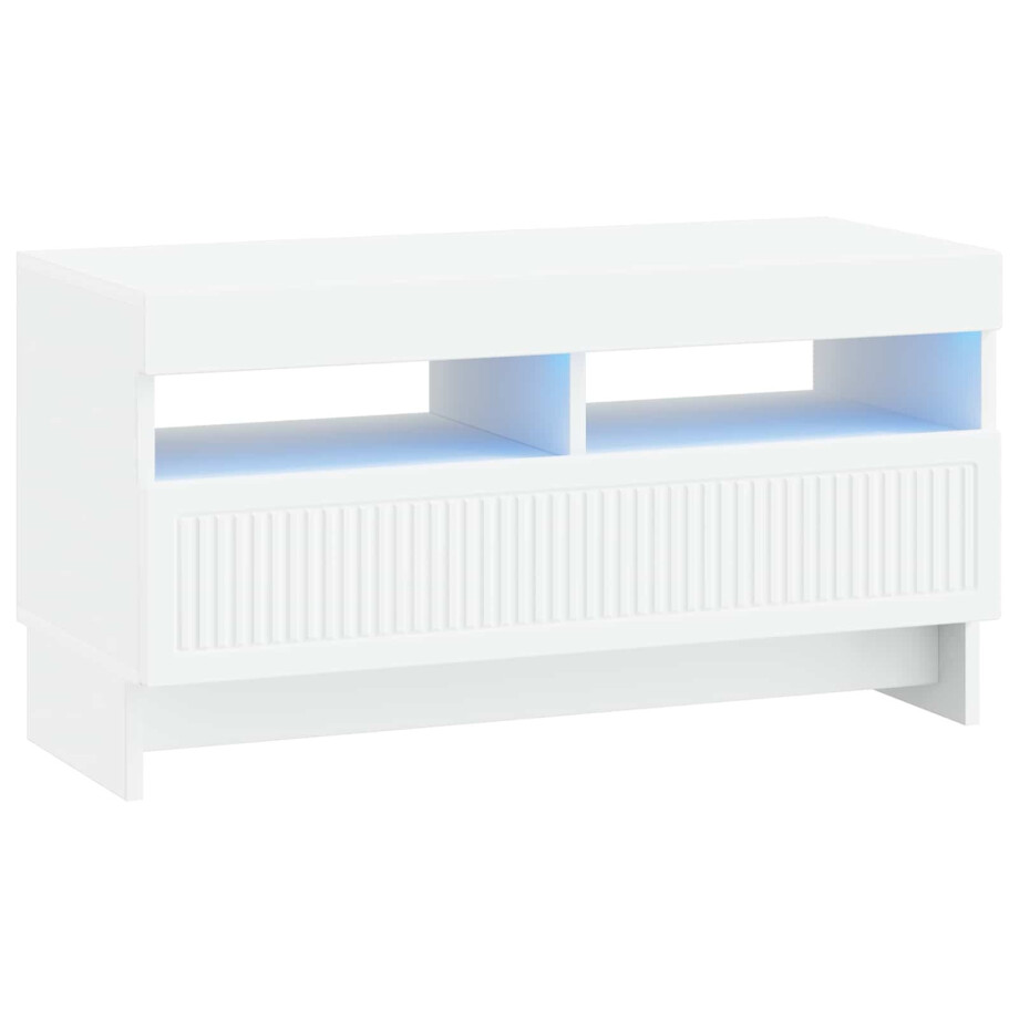vidaXL LED tv-meubel Wit Bewerkt hout vidaXL LED tv-meubel Wit Bewerkt hout afbeelding 1