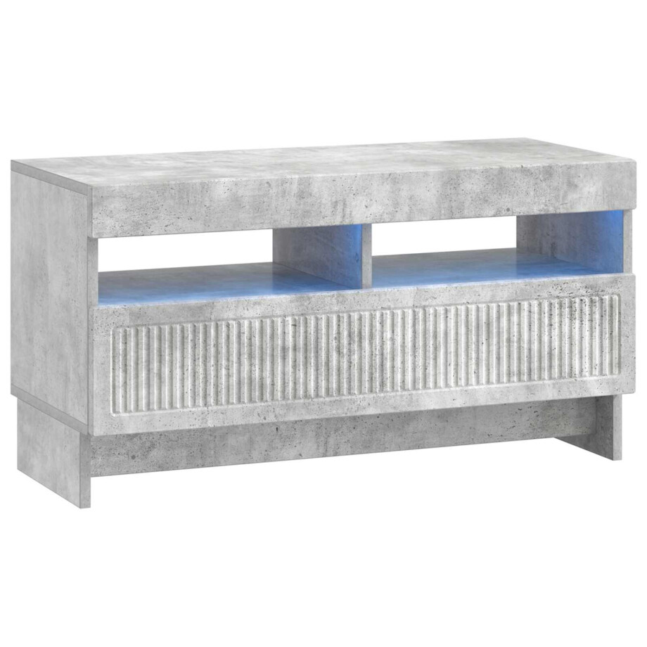 vidaXL LED tv-meubel Betongrijs Bewerkt hout vidaXL LED tv-meubel Betongrijs Bewerkt hout afbeelding 1