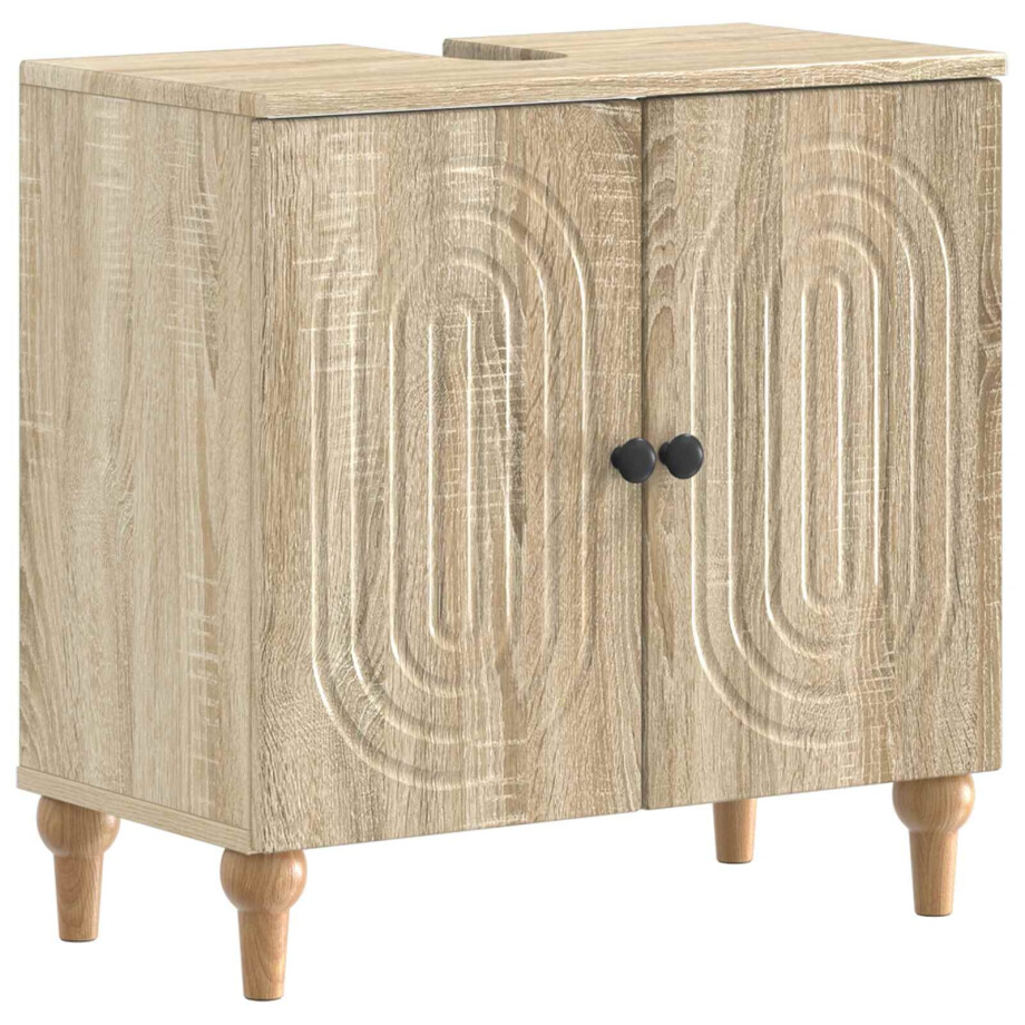 vidaXL Badkamer wastafelkast ALKMAAR Sonoma Eiken 59,5 x 31,5 x 59 cm vidaXL Badkamer wastafelkast ALKMAAR Sonoma Eiken 59,5 x 31,5 x 59 cm afbeelding 1