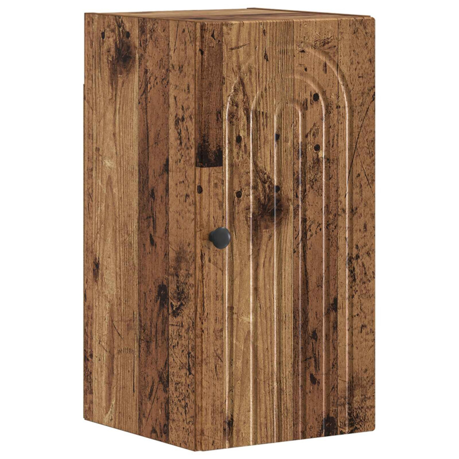 vidaXL Badkamer wandkast ALKMAAR Oud hout 30 x 31 x 59 cm Bewerkt hout afbeelding 1